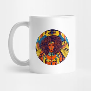 Orange Blue Kemet Warrior Mug